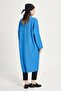 Cobalt Blue Pis Stitch Detail Long Oversize Soft Knit Cardigan 26257 - 4