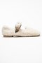Big Gold Buckle Indoor Ballet Flats White - 2