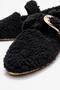 Big Gold Buckle Indoor Ballet Flats Black - 3