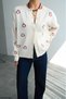 Women's Heart Embroidered Long Sleeve Knit Cardigan