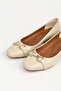 Cream Women's Low Heel Shoes Pc-55124