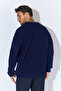 Crew Neck Oversize Basic Sweater - Navy Blue |   Mew515256-01 - 5