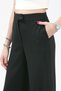 Women's Pants Wide Leg Trousers Stretch Fabric Casual Black Palazzo Stylish Flared Woven Pants Fabric - 5