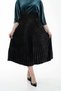 Solid Pleated Midi Skirt - 2