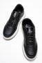 Lace-Up Men's Sports Shoes Black White - 6