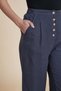 Classic Button-Front Wide-Leg Pants - 6