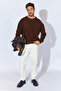 Crew Neck Oversize Basic Sweater - Brown |   Mew515256-01 - 6