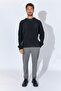 Two-Tone Crew Neck Sweater - Black-Smoke |   Mew515223-01 - 3