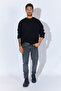 Crew Neck Oversize Basic Sweater - Black |   Mew515256-01 - 2
