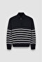 Men's Knitted Wool Zipped Sweater - 6