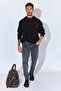 Two Color Look Crew Neck Sweater - Black-Brown |   Mew515223-01 - 6