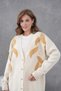 Women's Beaded Embroidered Wide-Fit Knit Cardigan and Pants Top and Bottom Set - 3