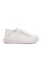 White Lace-Up Lightweight Leather Women's Sports Shoes 201 g