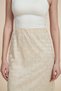 Solid Lace Detail Knee-Length Skirt - 6