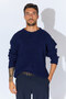 Crew Neck Oversize Basic Sweater - Navy Blue |   Mew515256-01 - 7