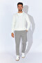 Crew Neck Knitted Regular Fit Sweater - Ecru |   Mew515245-01 - 7