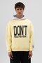 Double Color Printed Oversize Sweatshirt Yellow