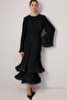Trim Belted Pleated Chiffon Dress - 2