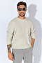 Crew Neck Oversize Basic Sweater - Stone |   Mew515256-01 - 6