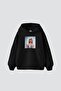 Don'T Call Me Printed Oversize Unisex Black Hoodie