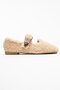 Big Gold Buckle Indoor Ballet Shoes Cream - 2