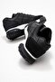 Men's Lace-Up Sneakers; Black White - 5