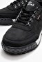 Men's Lace-Up Sneakers; Black White - 4