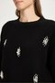 Women's Black Pearl Detailed Knitwear Sweater 30035