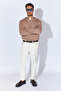 Collar Detailed Half Zipper Sweater - Mink |   Mew515231-01 - 7