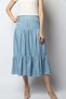 Solid Midi Skirt with Pockets