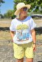 Yellow Waist Belted Linen Shorts with Pockets