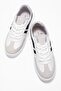 Laced men's sports shoes white black - 5