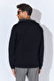 Collar Detailed Half Zipper Sweater - Black |   Mew515231-01 - 5