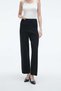 Solid High-Waist Pants - 4
