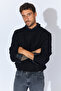 Crew Neck Knitted Regular Fit Sweater - Black |   Mew515245-01 - 7