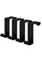(Set of 4) Double-Way Metal Hangers for Doors and Behind Cabinets |   Bathrobe – Towel – Bag Hanger - 4