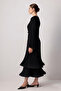 Trim Belted Pleated Chiffon Dress - 4