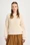 Women's Stone Pearl Detailed Knitwear Sweater 30035 - 4