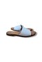 Women's Genuine Leather Flat Sole Staple Detailed Slippers - 7