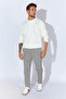 Crew Neck Knitted Regular Fit Sweater - Ecru |   Mew515245-01 - 2