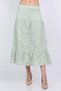 Embroidered Lace Midi Skirt