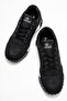 Men's Lace-Up Sneakers; Black White - 8