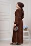 Ruffle Detailed Dream Dress-Brown - 5