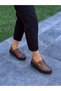 Mink Leather Lace-Up Pin Women's Casual Shoes - 3