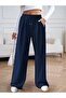 Navy Blue Women's Baggy Plus Size Sportswear Quality Loose Fit Stretchy Comfortable Fabric Sweatpants437 - 2