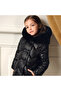 Girl's Fur Collar Winter Anorak Coat Black L26K5847 - 3