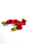 - Hülya 6683 Handmade Poppy Flower Patterned Polymer Clay Set of 2 Side Hair Clips / 7.5 cm - 2