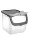 Stackable Storage Container, Transparent Lid with Vent, 12L Capacity, Plastic, Transparent/Anthracit - 2