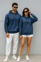 Hooded Pocket 3 Thread High Quality Unisex Women Men Sweatshirt - 3
