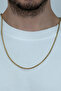 Gold Color Yellow Twisted Rope Mens Steel Chain Necklace Stainless Eck28K2 - 3